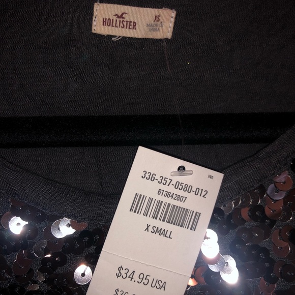 Hollister Sequin Crop Top - Picture 2 of 2